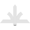 Ekena Millwork Redmond Architectural Grade PVC Gable Bracket, 36"W x 22 1/2"H x 2"D x 4"F, 15/12 Pitch GBP036X23X0204RED00 - alternate 2